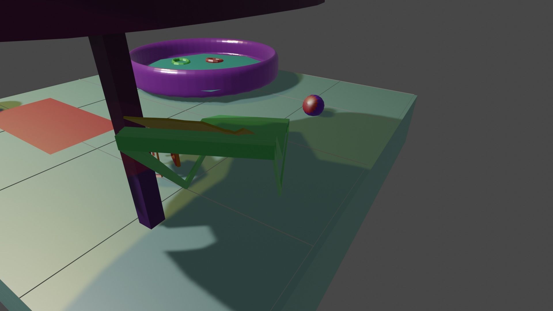 Kids pool Low-poly 3D model_14