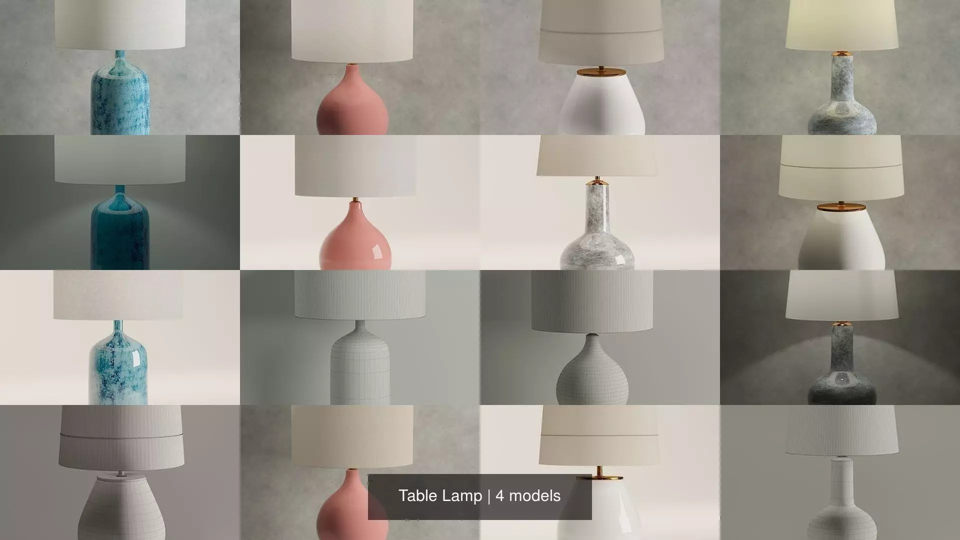 Table Lamp 3D Model Collection_1