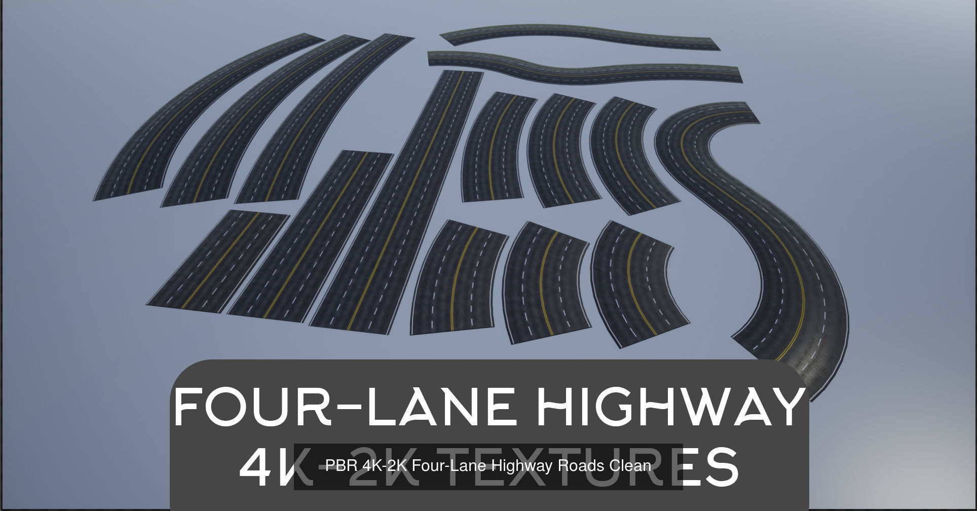 PBR 4K-2K Four-Lane Highway Roads Collection _2