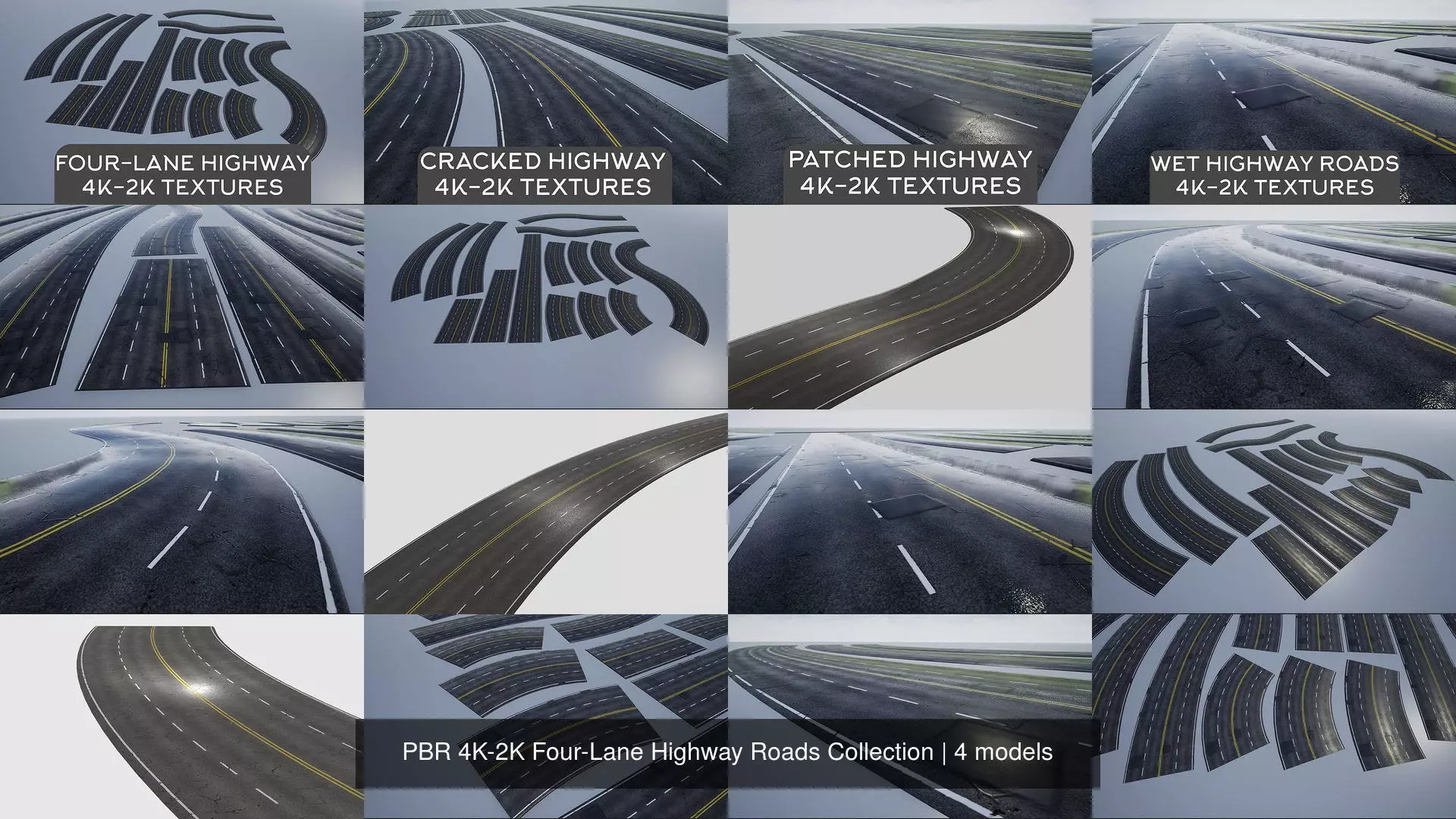 PBR 4K-2K Four-Lane Highway Roads Collection _1
