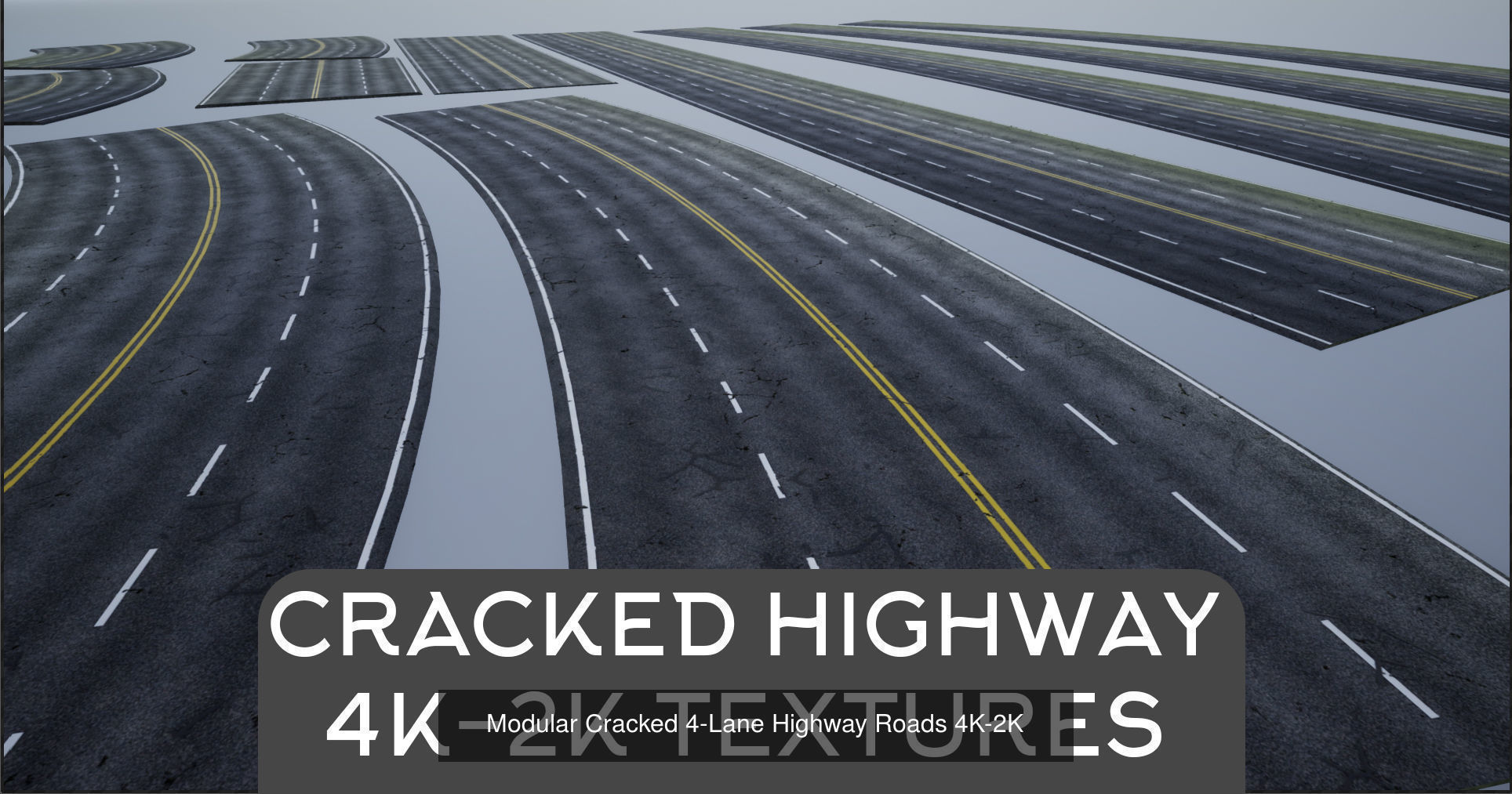 PBR 4K-2K Four-Lane Highway Roads Collection _3