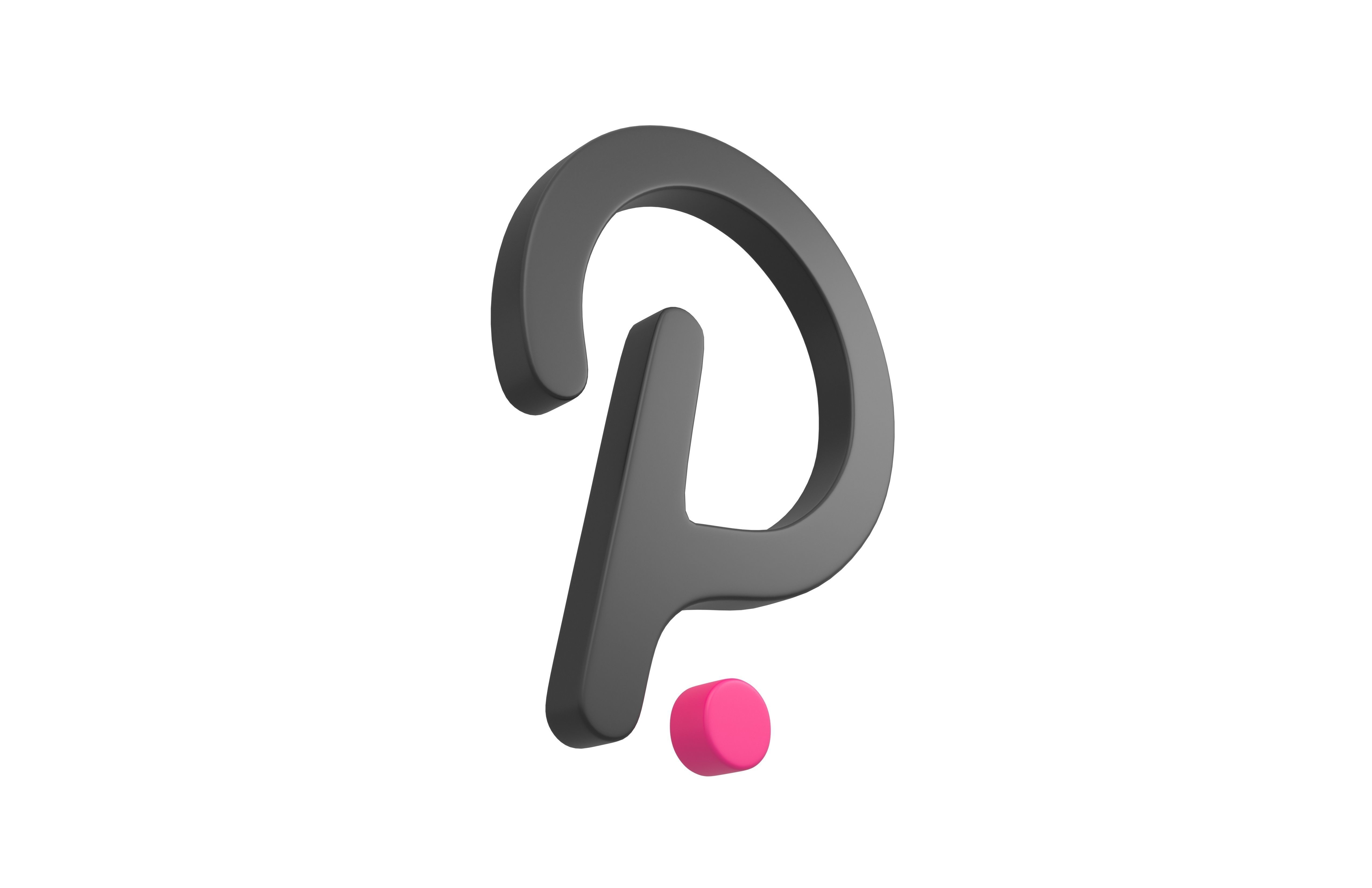 Polkadot Coin v3 001 Low-poly 3D model_3