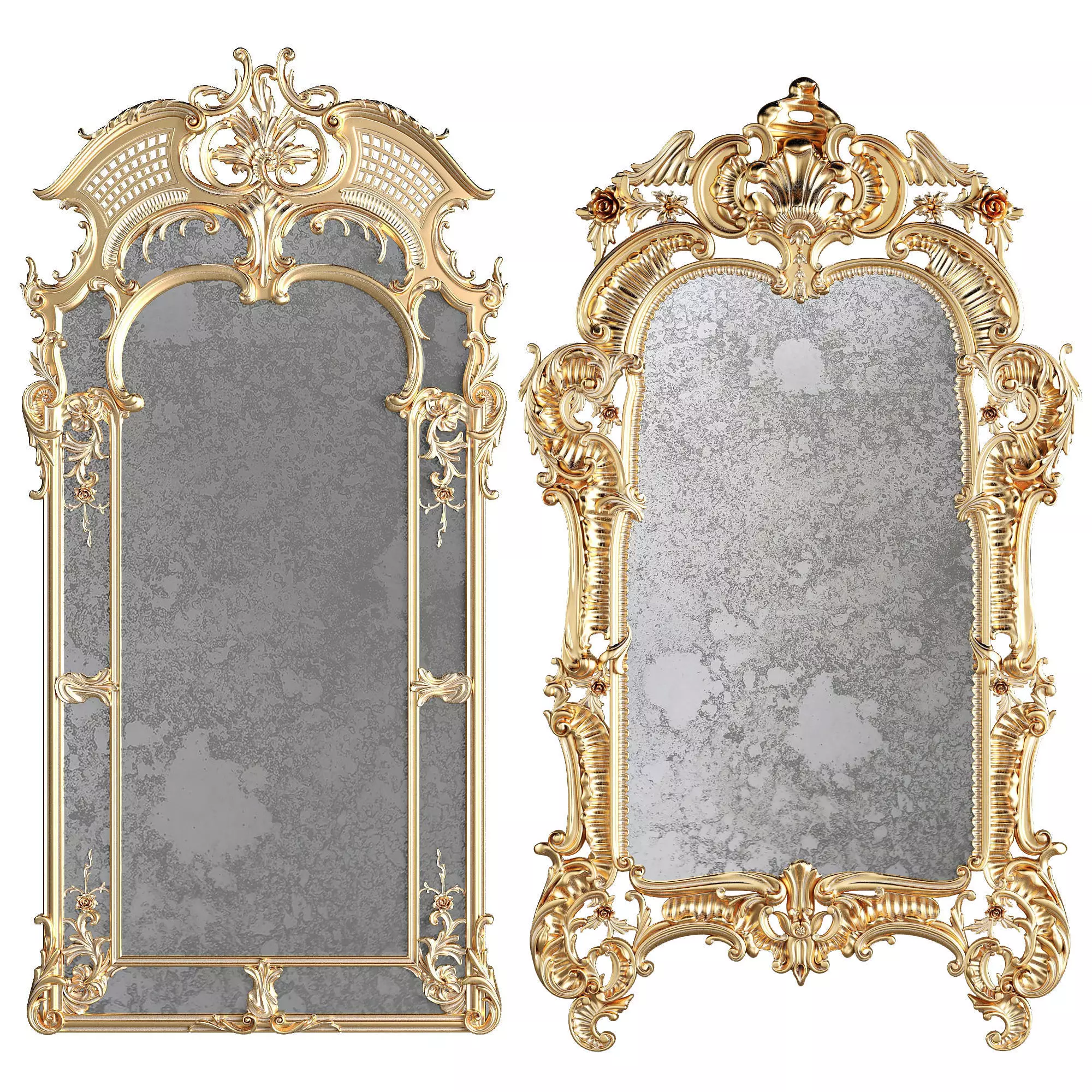 classical big mirror set 3D model