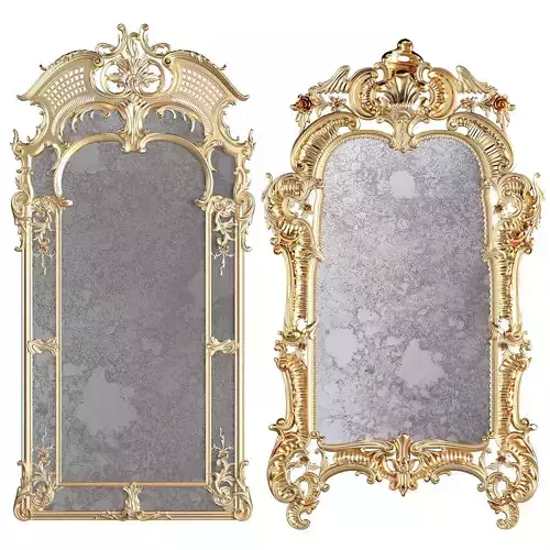 classical big mirror set 3D model