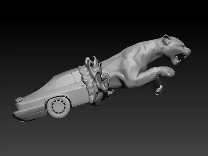 JAGUAR WILD CAT JAGUAR CAR 3D print model