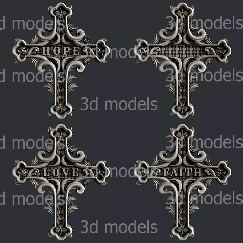 3d STL models for CNC router cross set 9  3D model_0