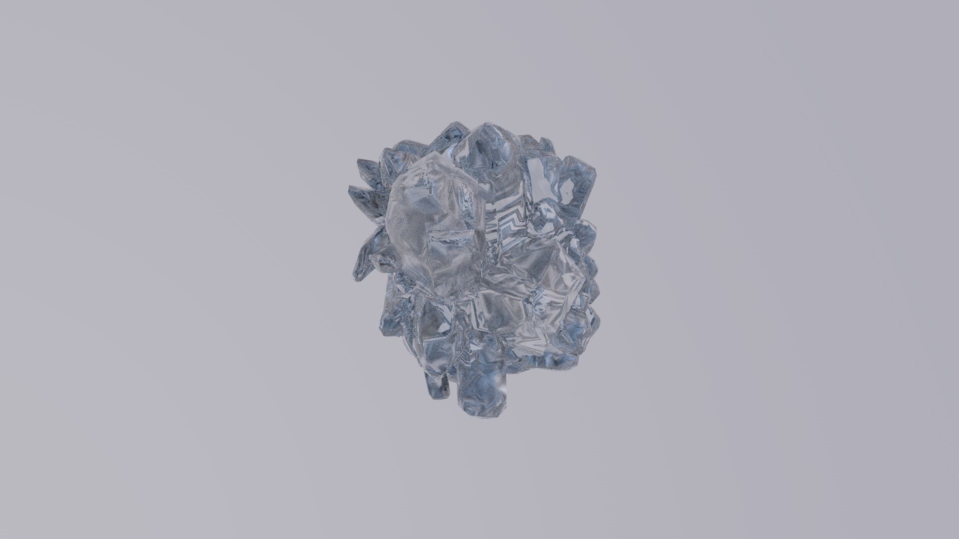 Diamond crystal Low-poly 3D model_2