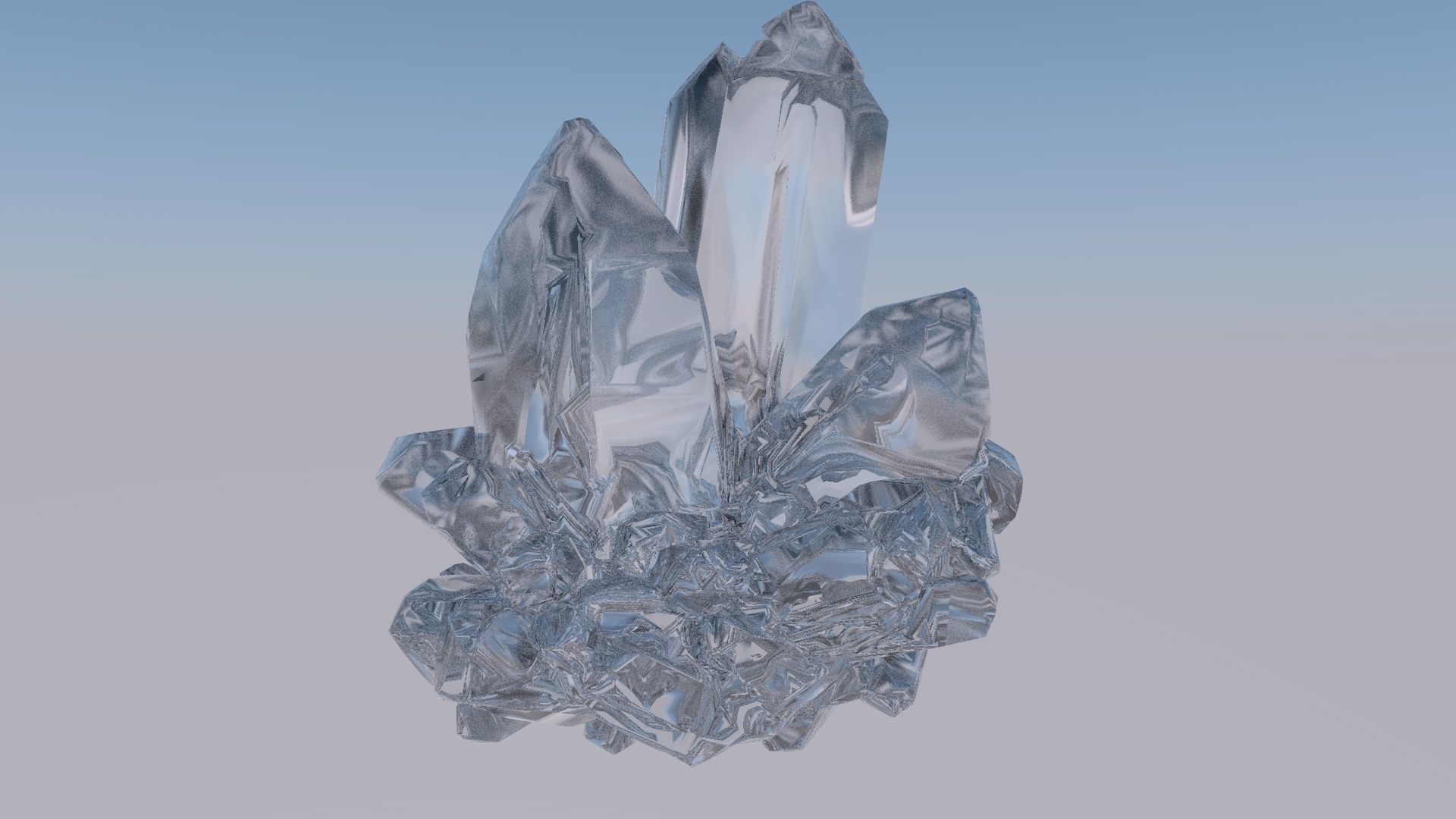 Diamond crystal Low-poly 3D model_4