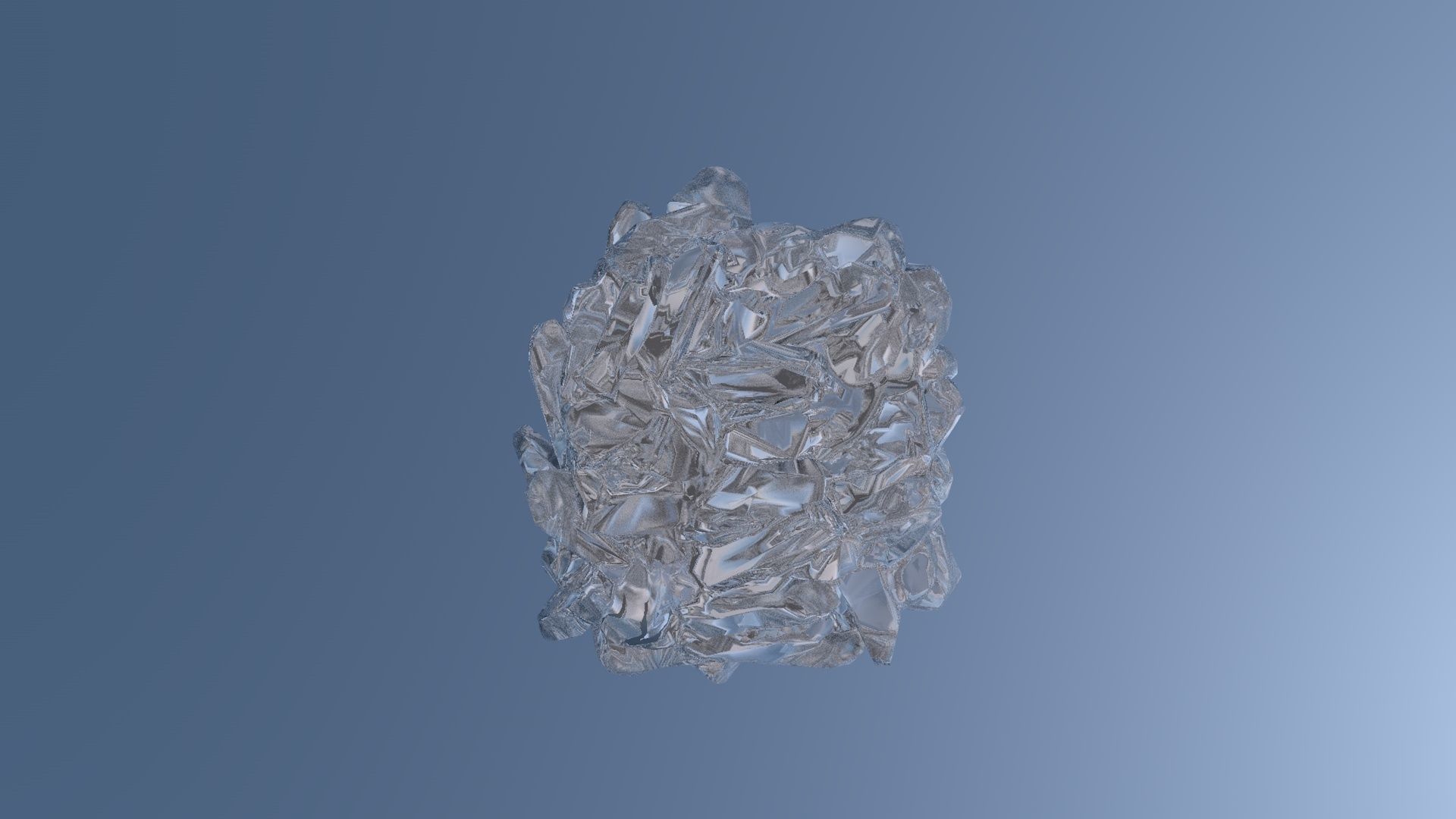 Diamond crystal Low-poly 3D model_3
