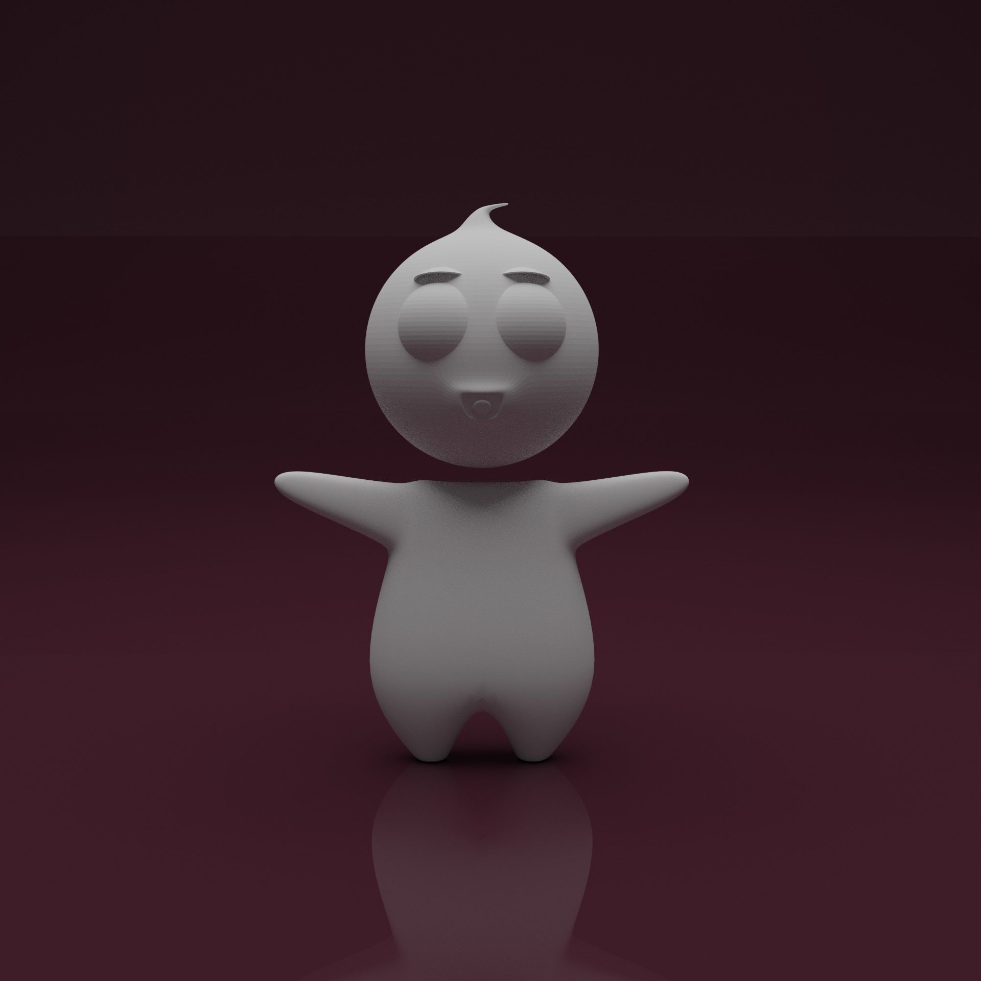 cartoonish character Low-poly 3D model_4