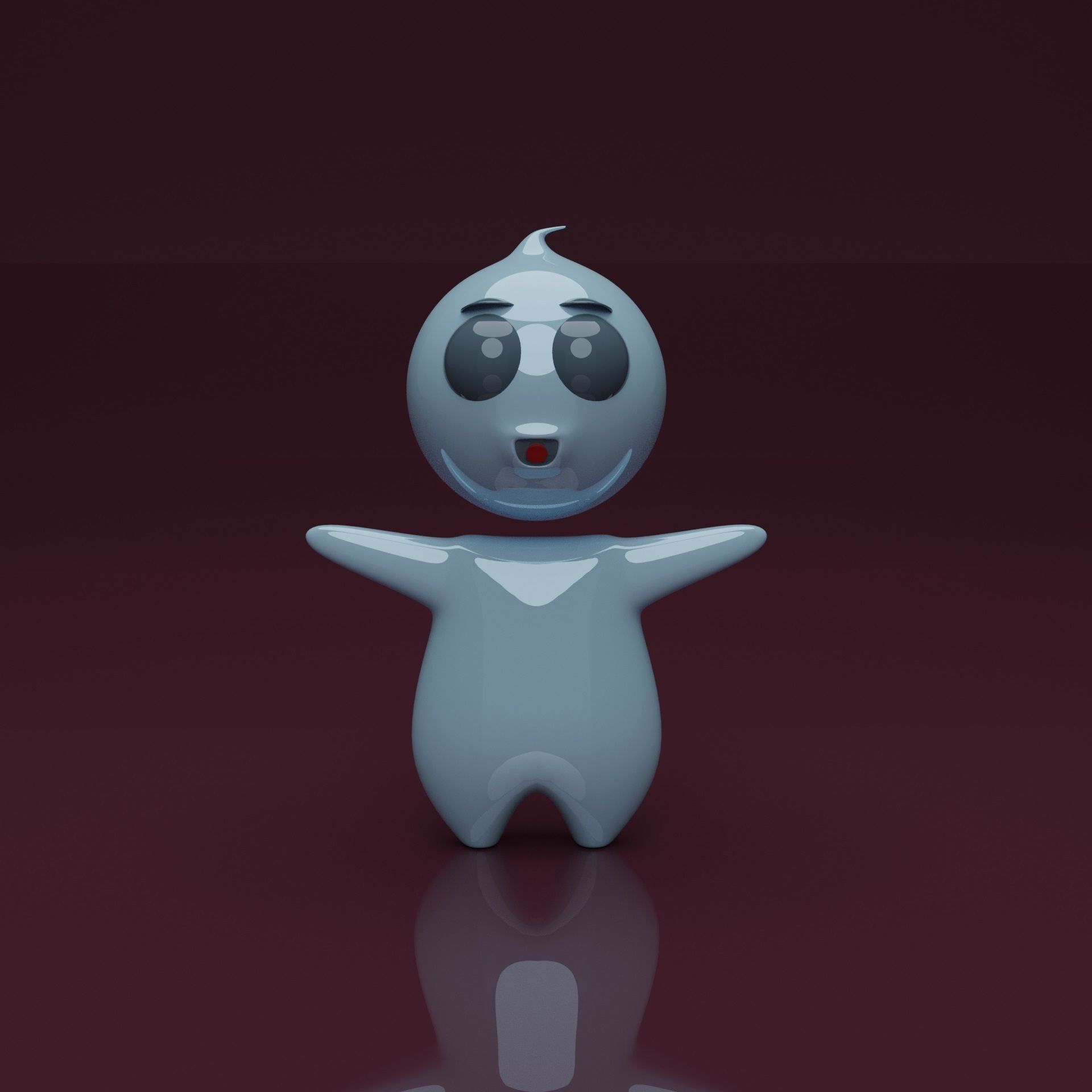 cartoonish character Low-poly 3D model_2