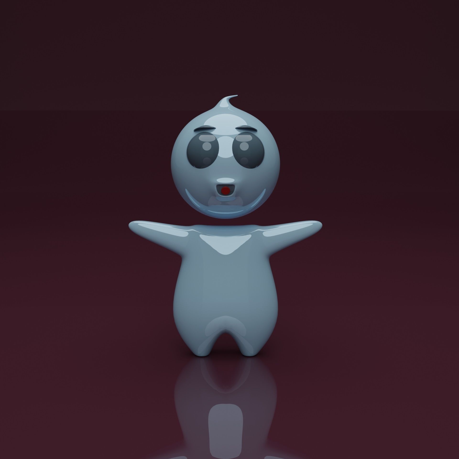 cartoonish character Low-poly 3D model_3