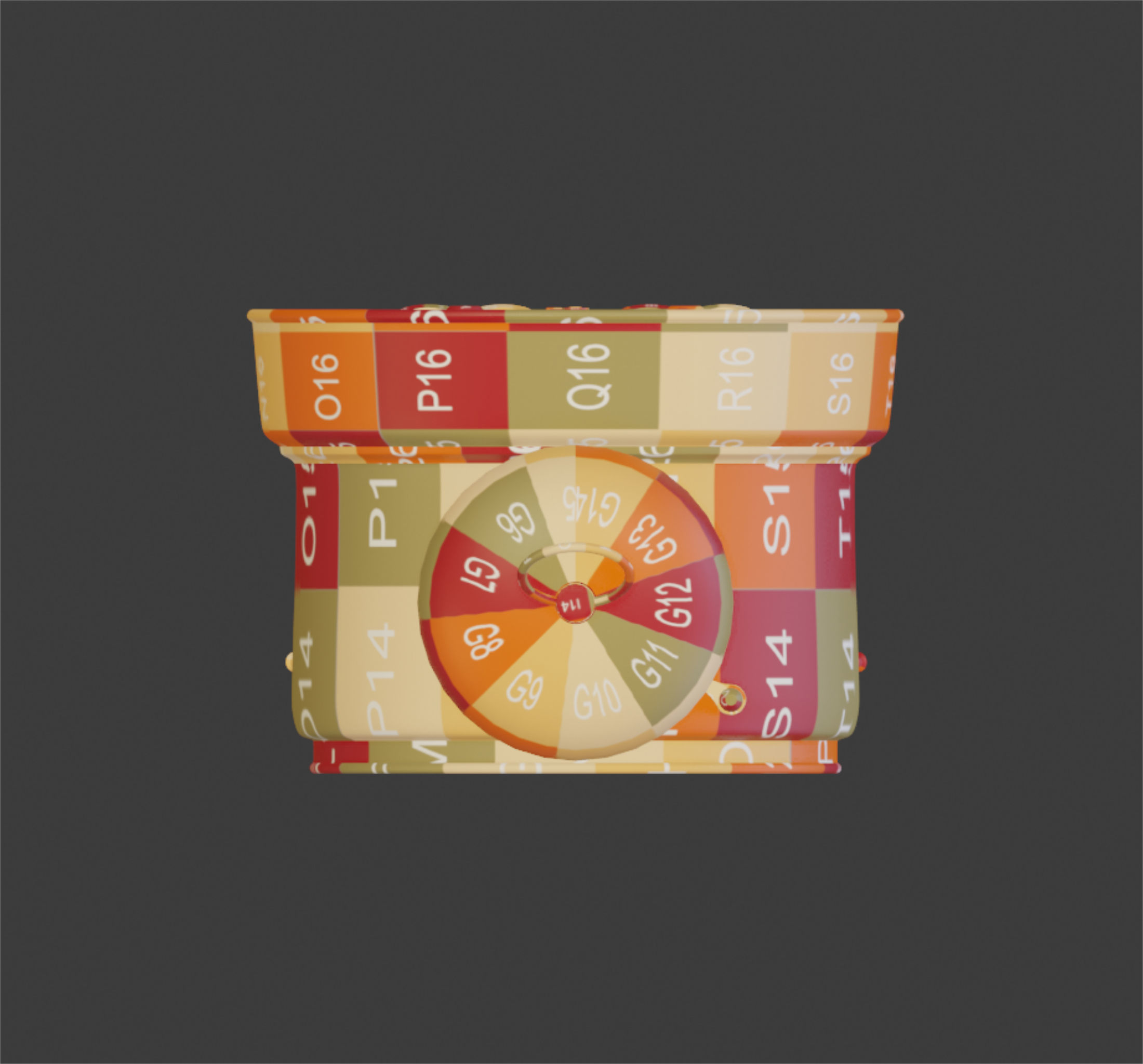 Old alarm clock in vintage style 3D model_10