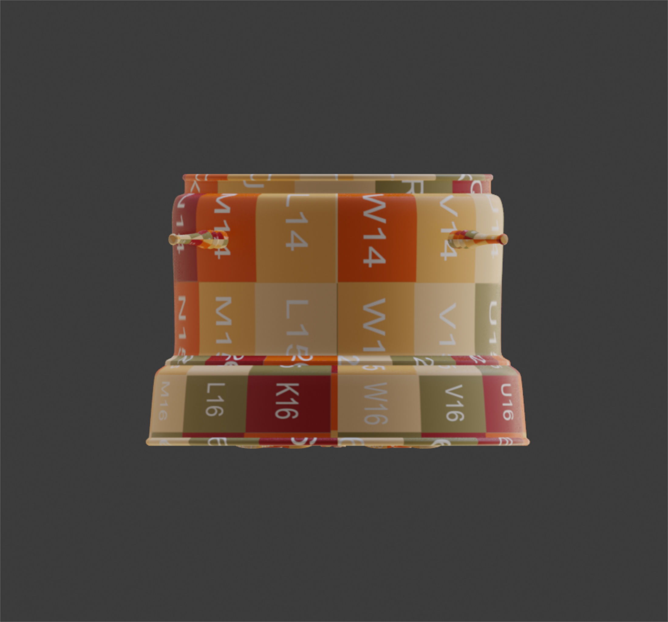 Old alarm clock in vintage style 3D model_11