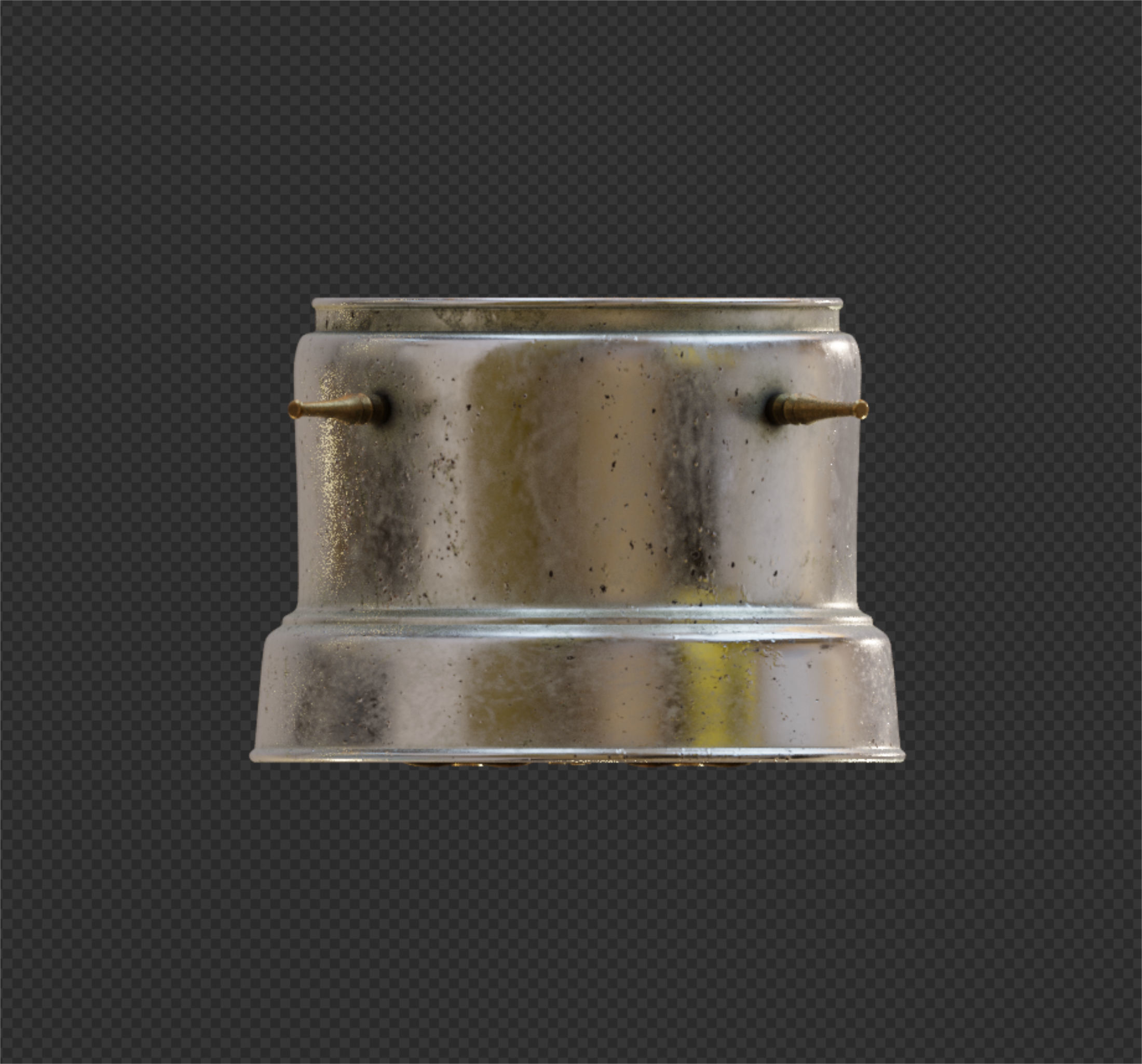 Old alarm clock in vintage style 3D model_5