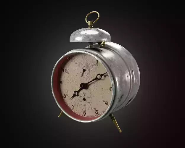 Old alarm clock in vintage style