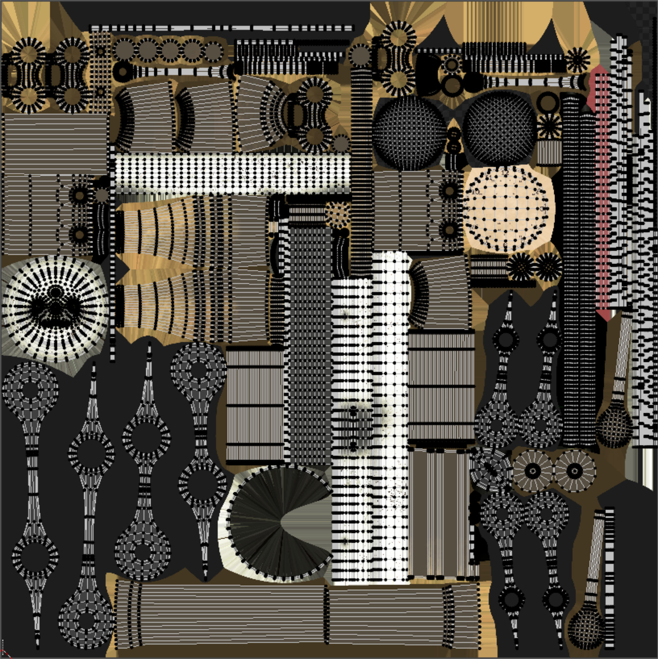 Old alarm clock in vintage style 3D model_19