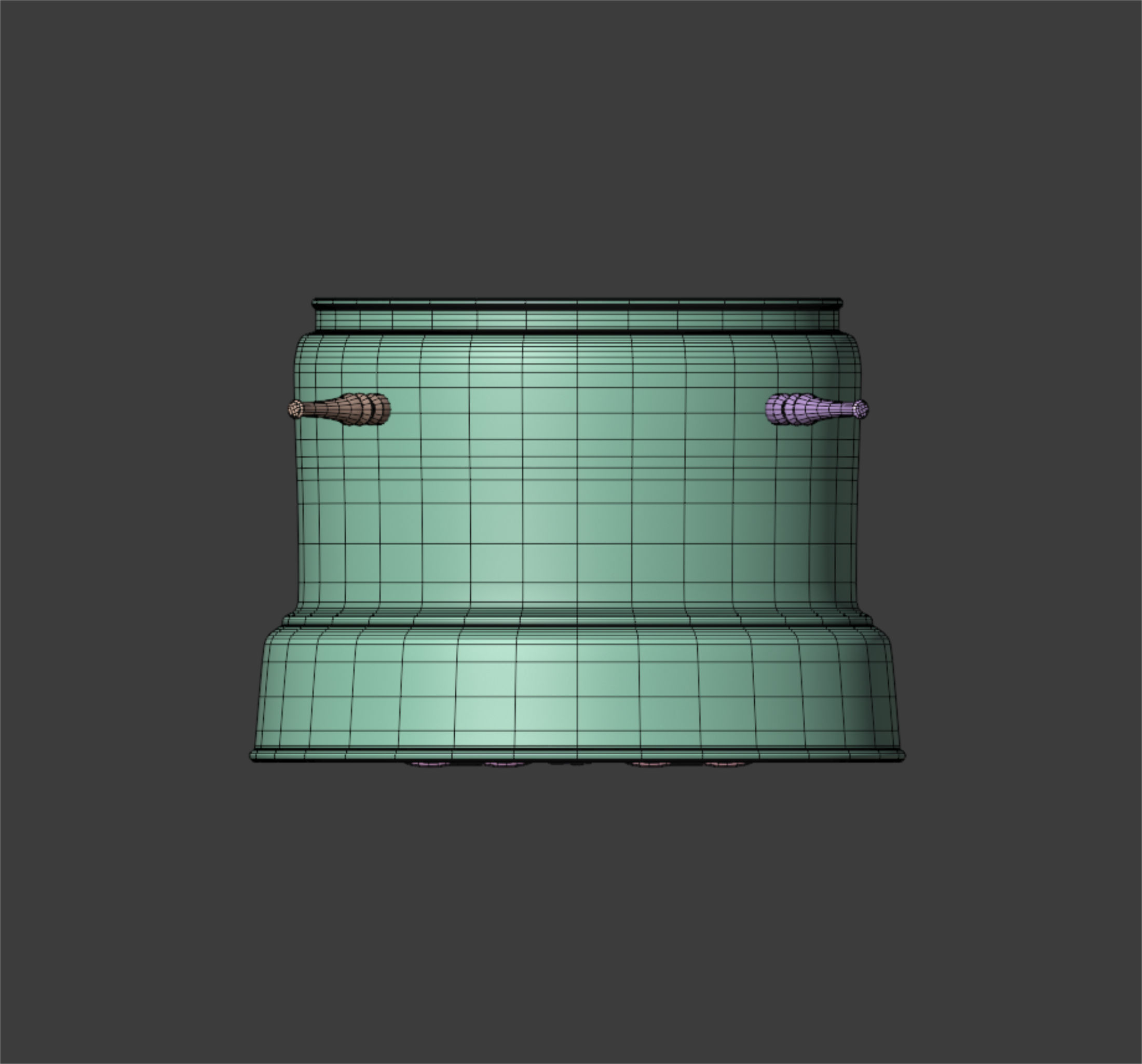 Old alarm clock in vintage style 3D model_17