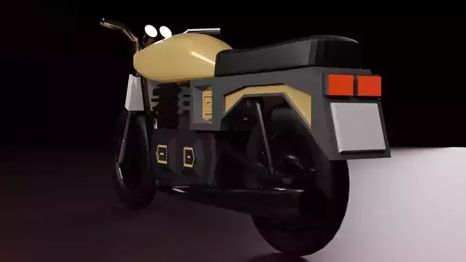 Low poly motorcycle