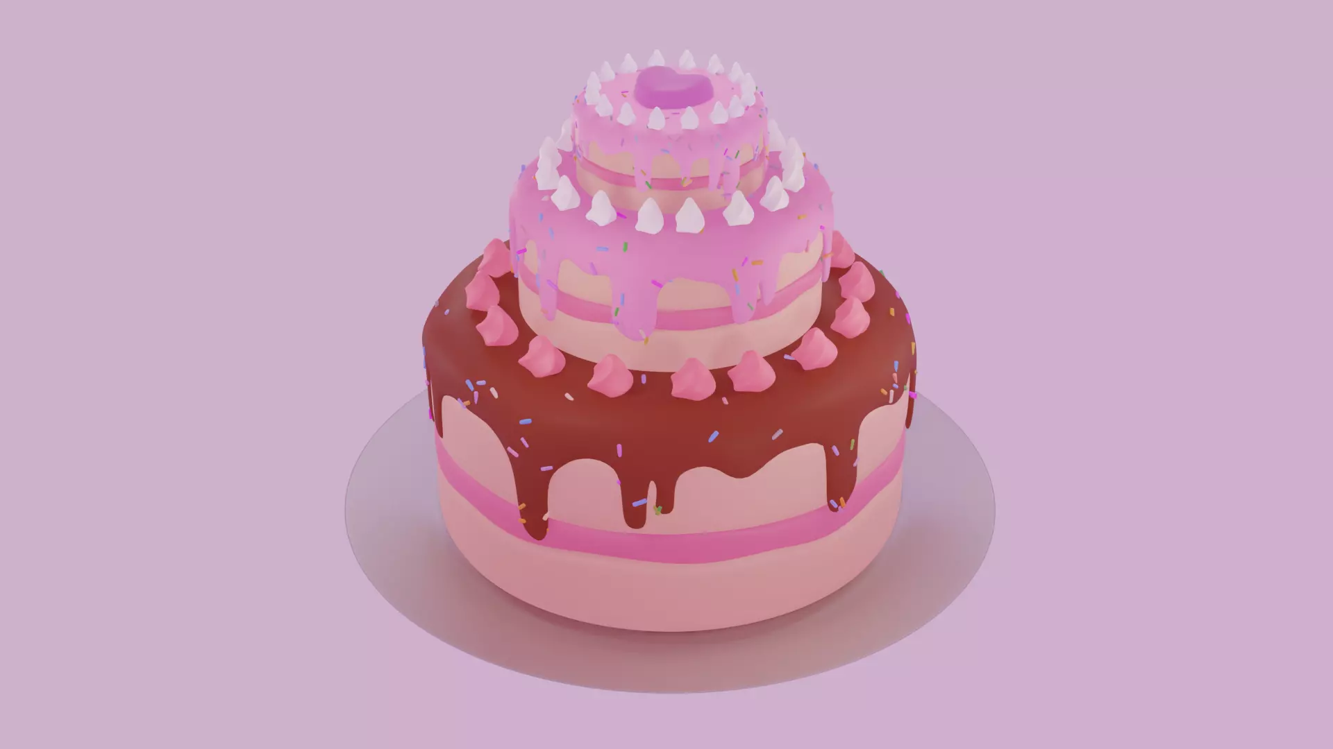 Cake Birthday V1 3D print model_0