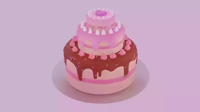 Cake Birthday V1 3D print model