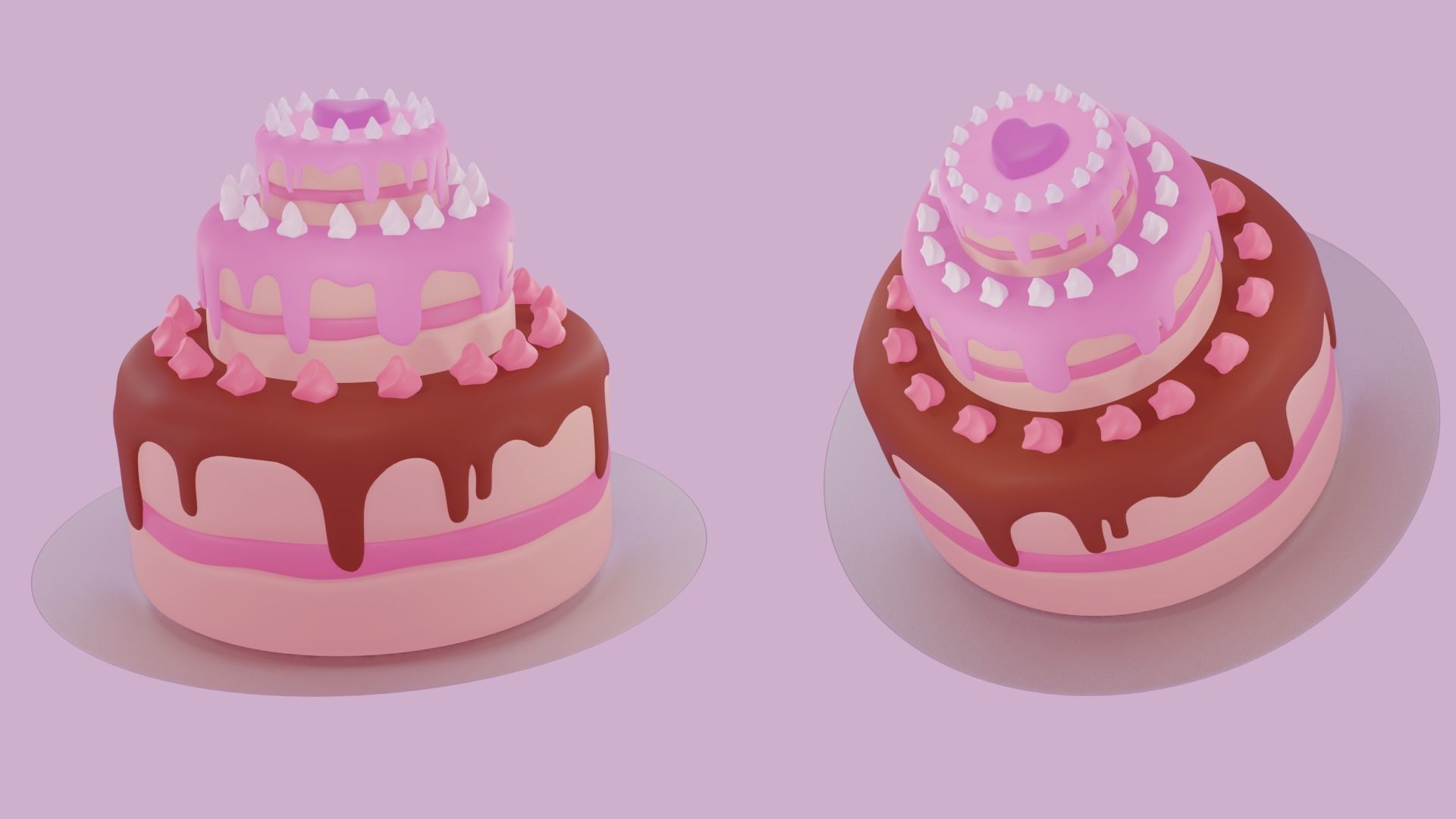 Cake Birthday V1 3D print model_3