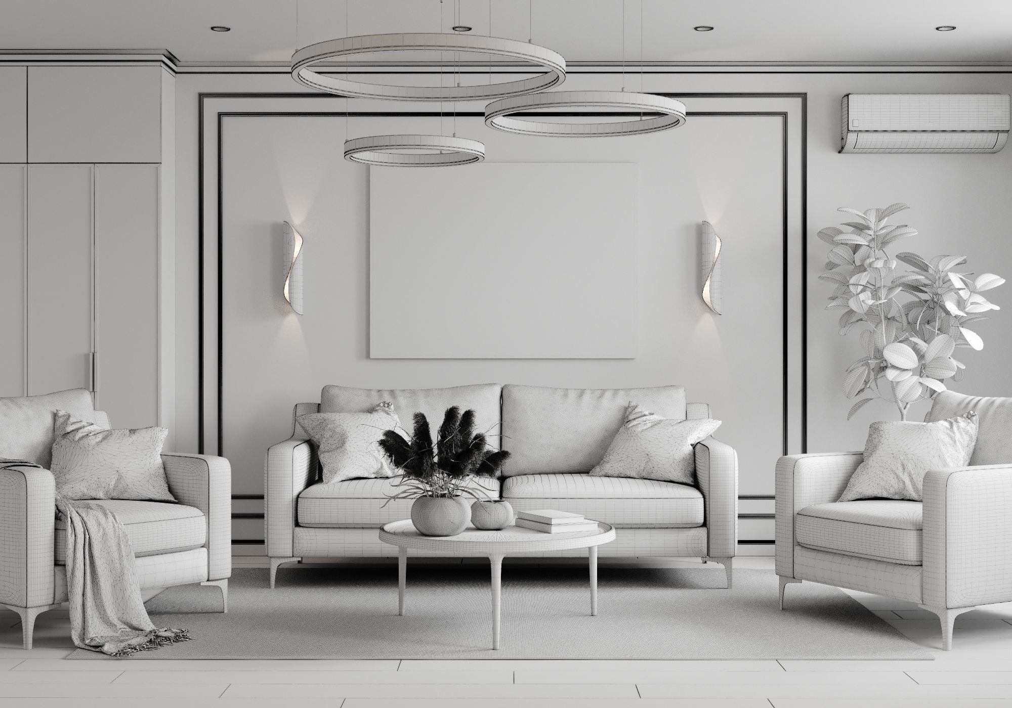 Living room 001 3D model_6