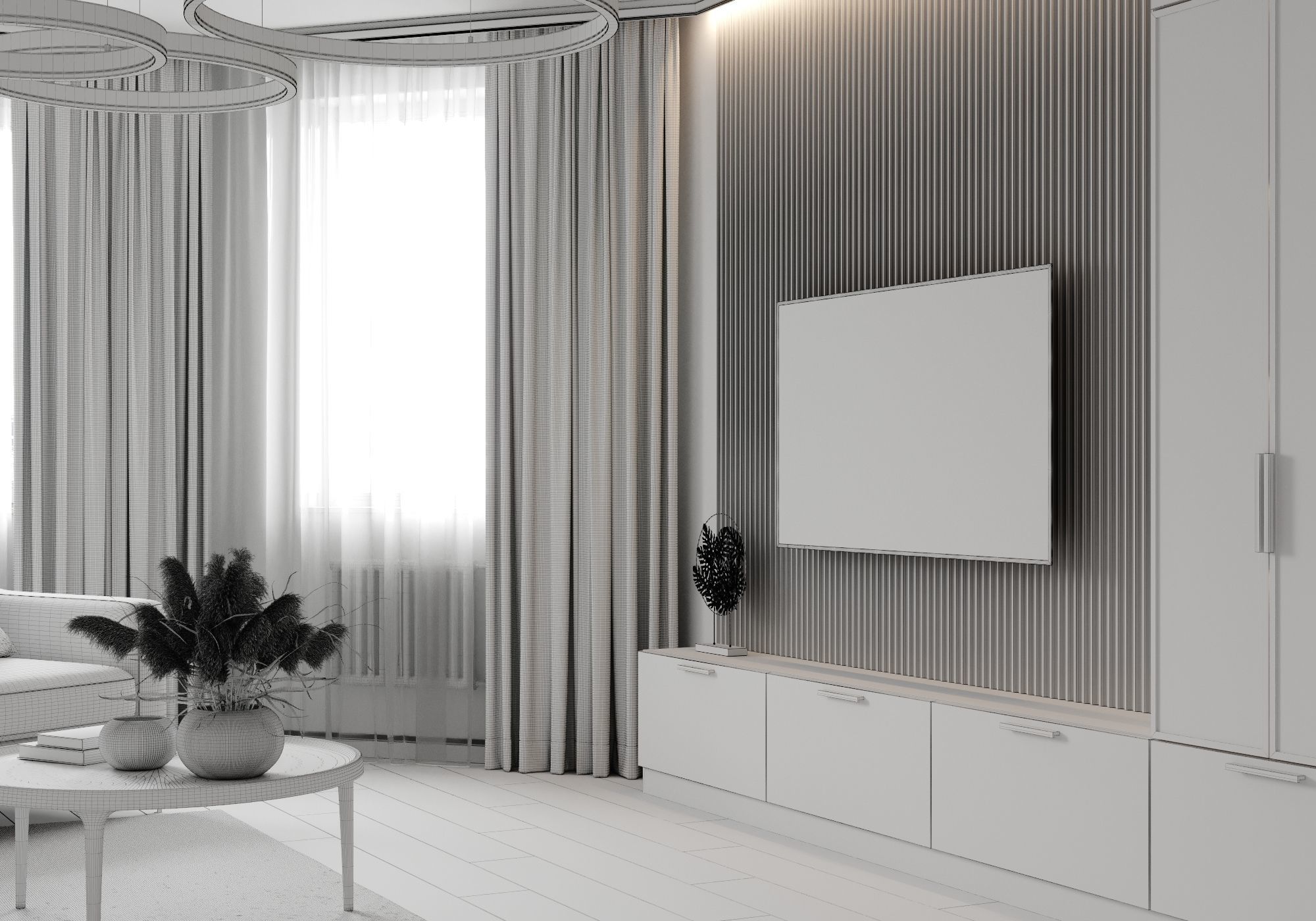 Living room 001 3D model_7