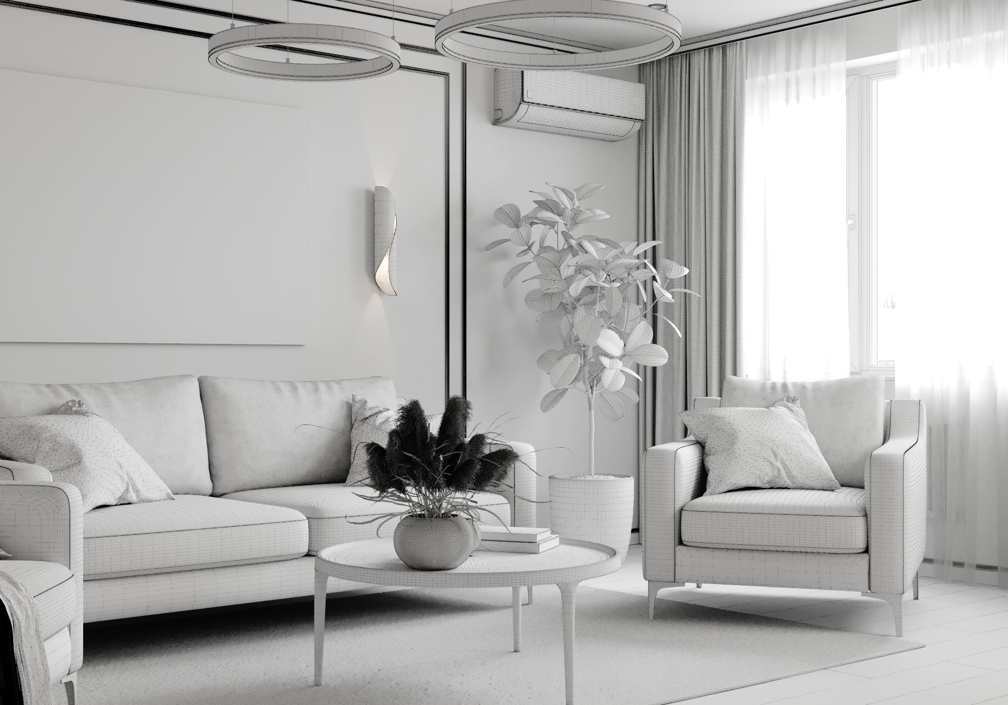 Living room 001 3D model_9