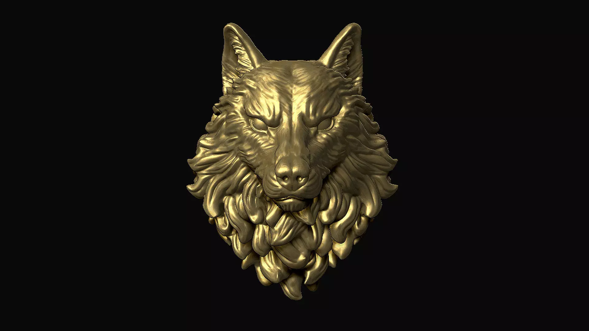 Wolf Head 3D print model_0
