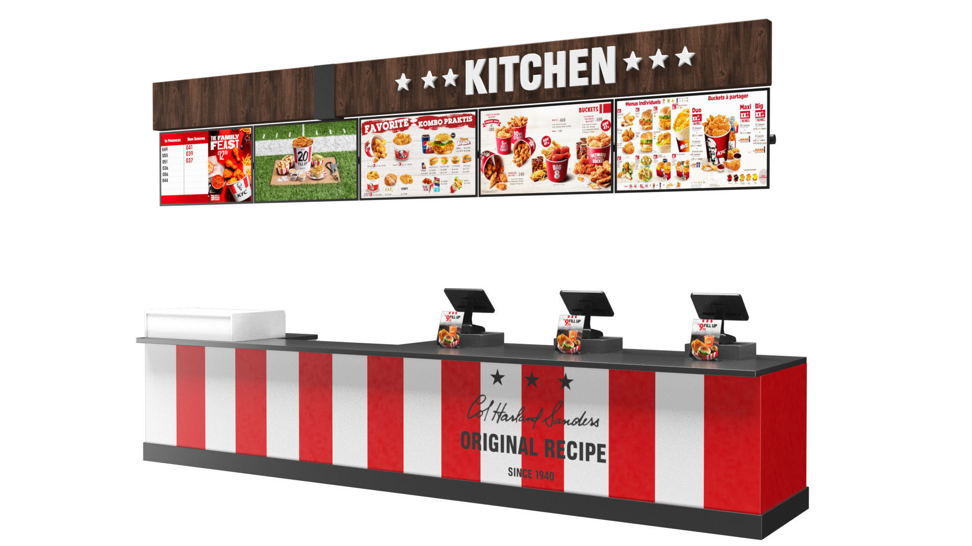 KFC Element Low-poly 3D model_4