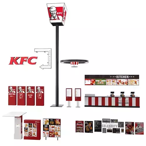 KFC Element Low-poly 3D model