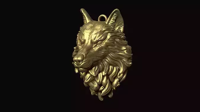 Wolf Head Pendant