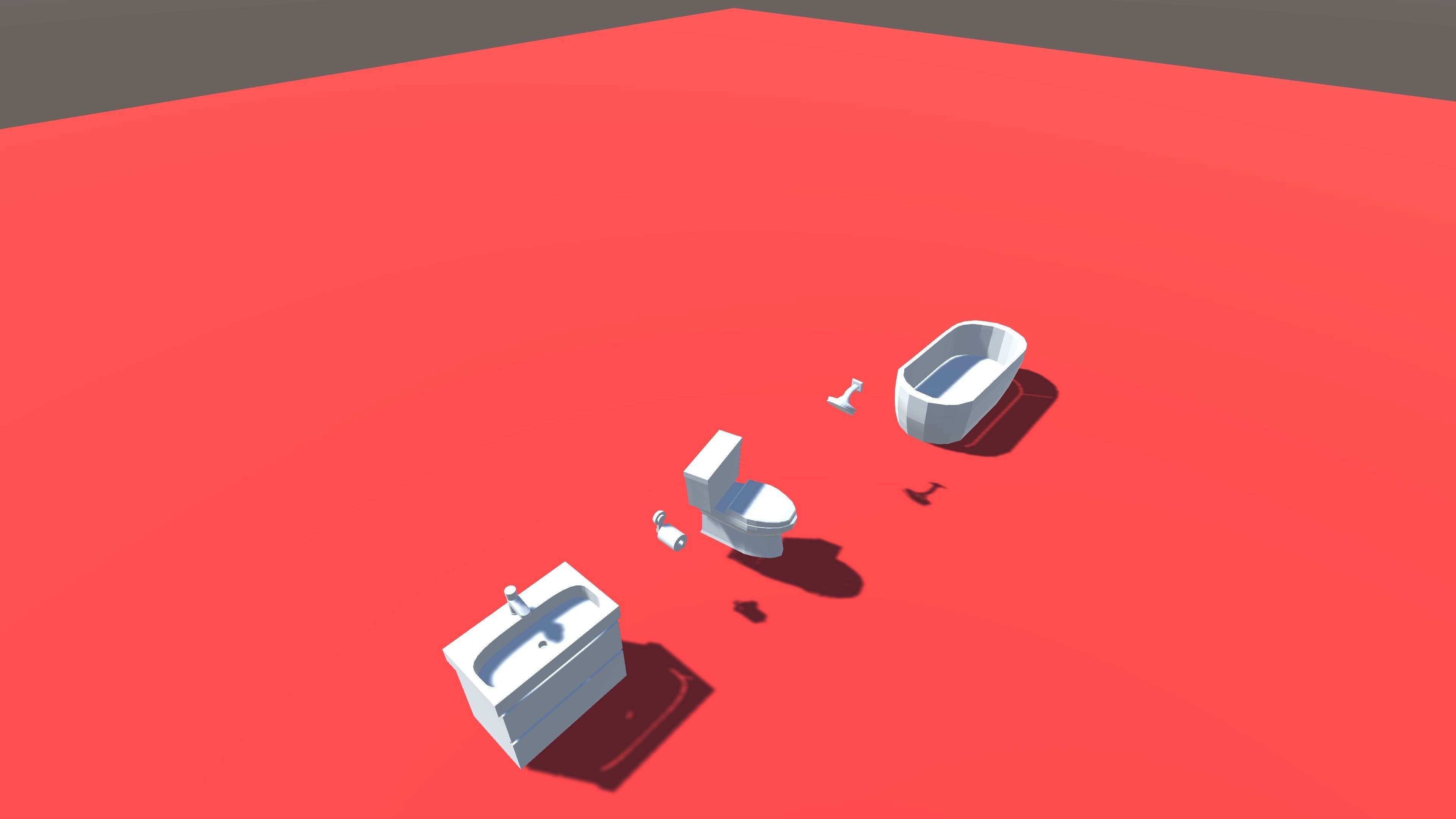 Low Poly Modular Interior Pack Low-poly 3D model_4