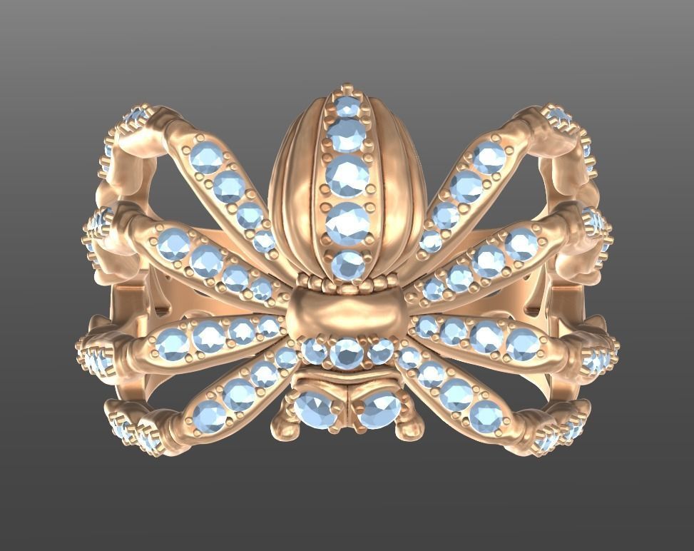 spider ring 3D print model_10