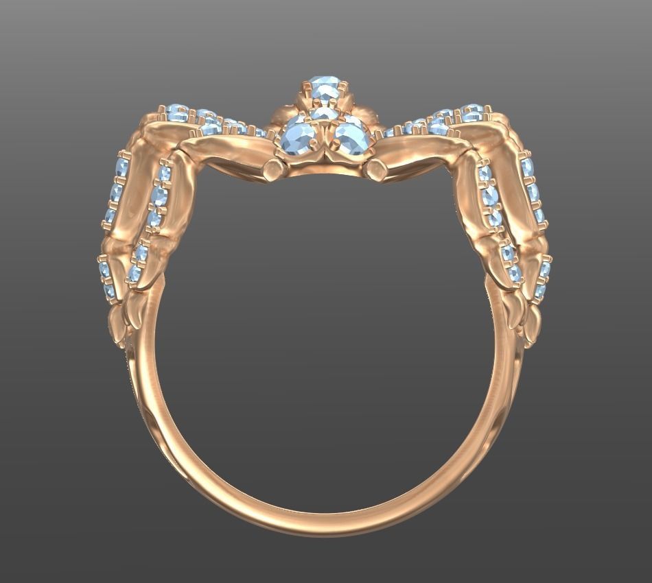 spider ring 3D print model_9