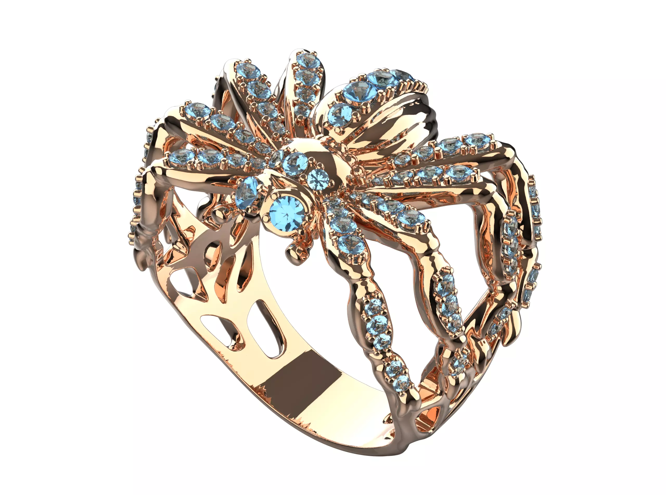 spider ring 3D print model_0