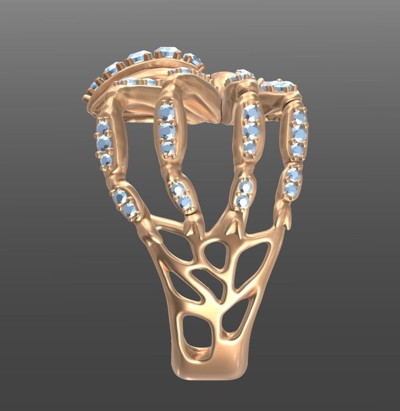 spider ring 3D print model_11