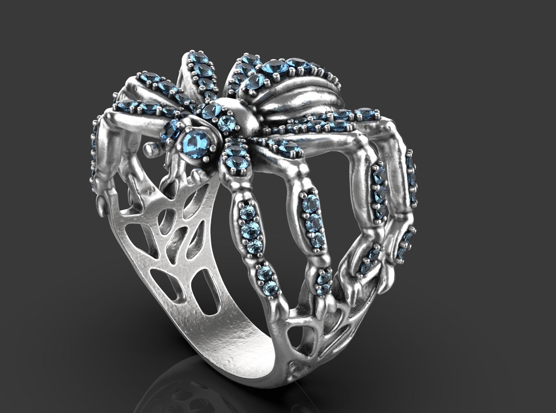 spider ring 3D print model_1