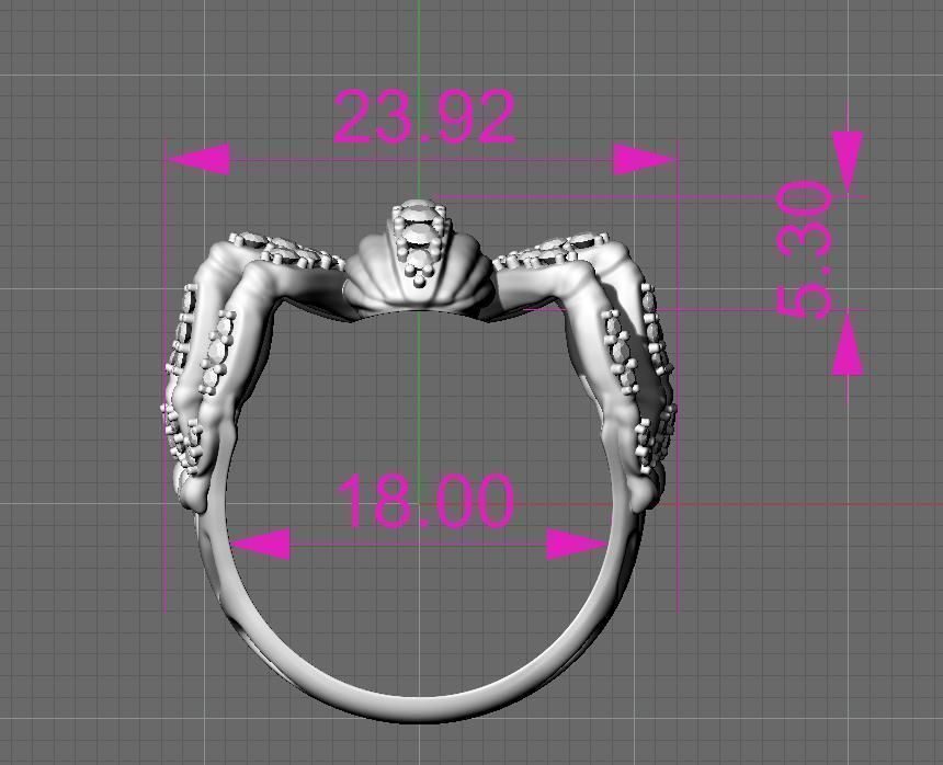 spider ring 3D print model_14