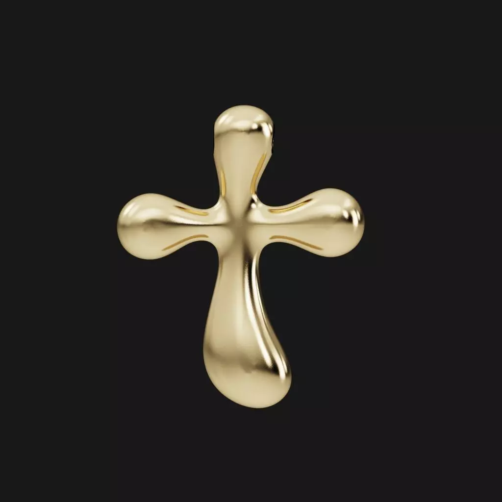 Cross pendant minimalism 3D print model