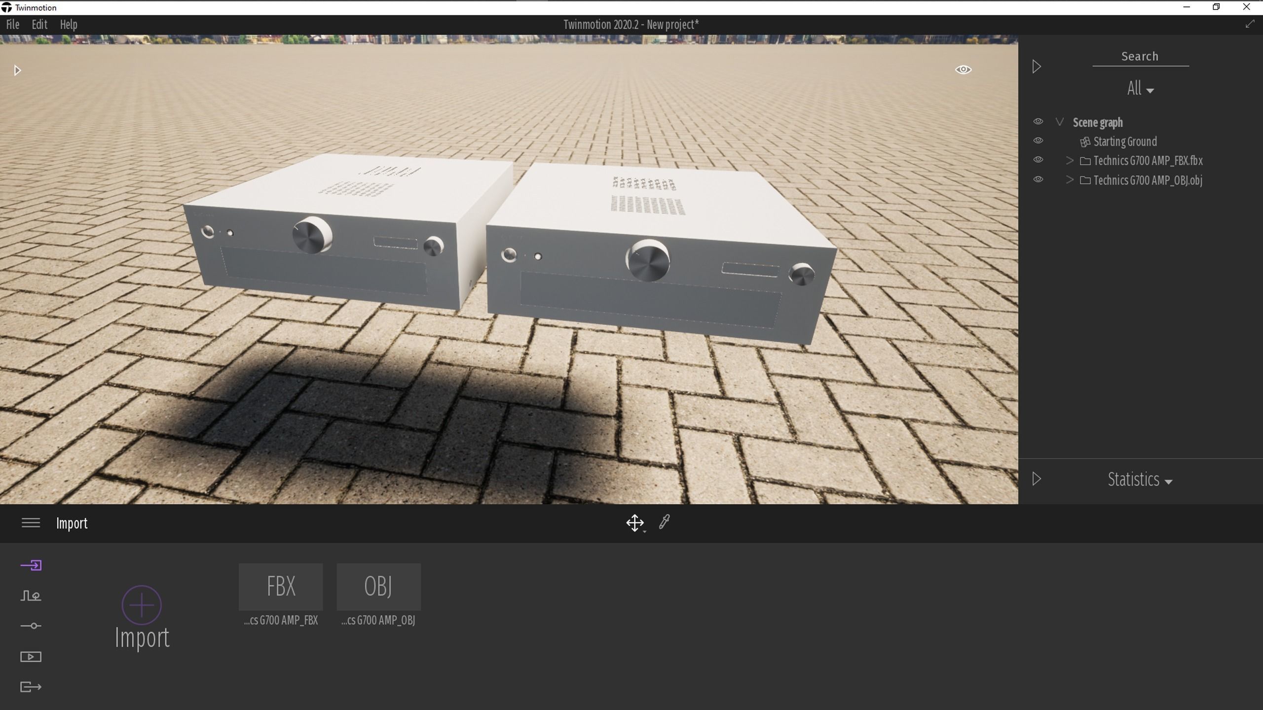 Technics G700 Stereo Integrated Amplifier PBR 3D model_13