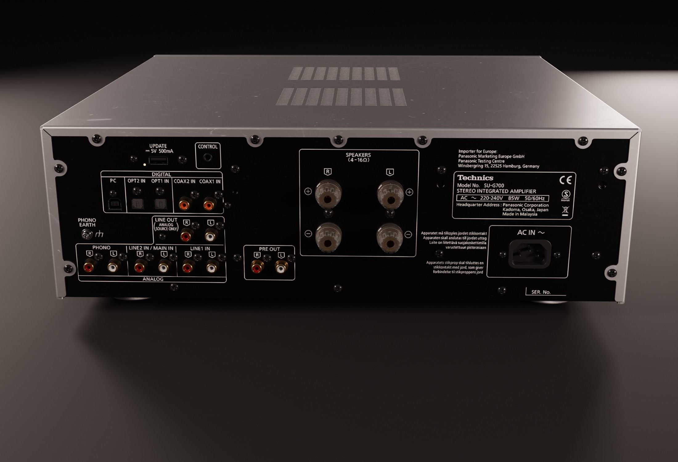 Technics G700 Stereo Integrated Amplifier PBR 3D model_10