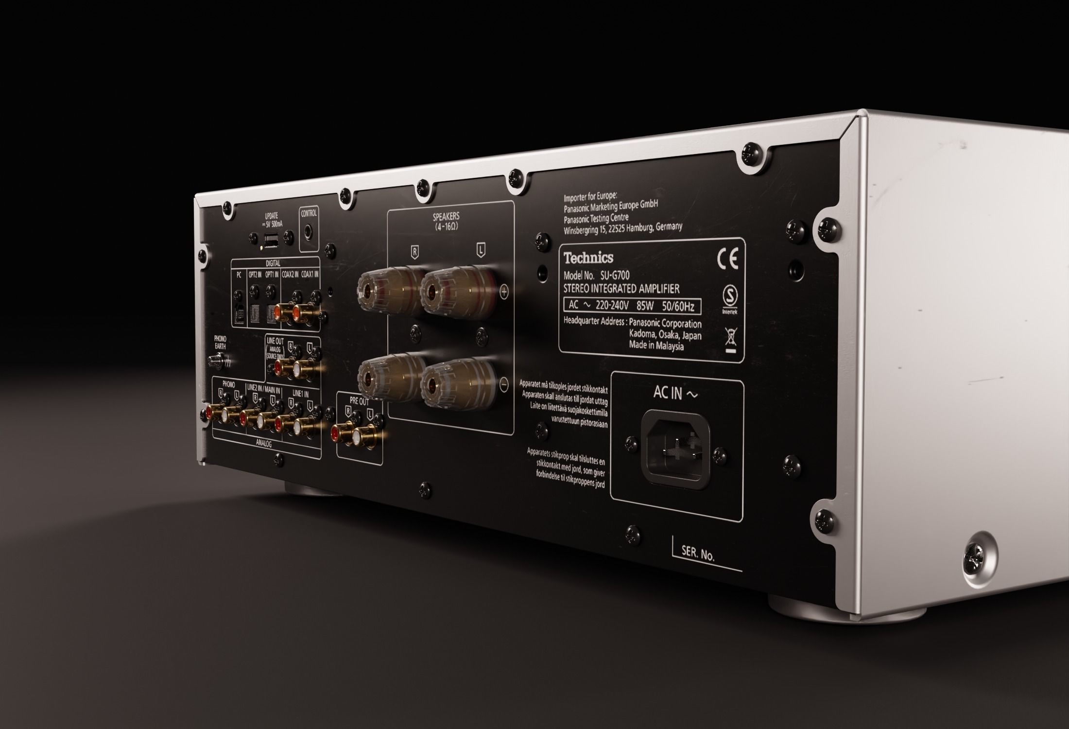 Technics G700 Stereo Integrated Amplifier PBR 3D model_8