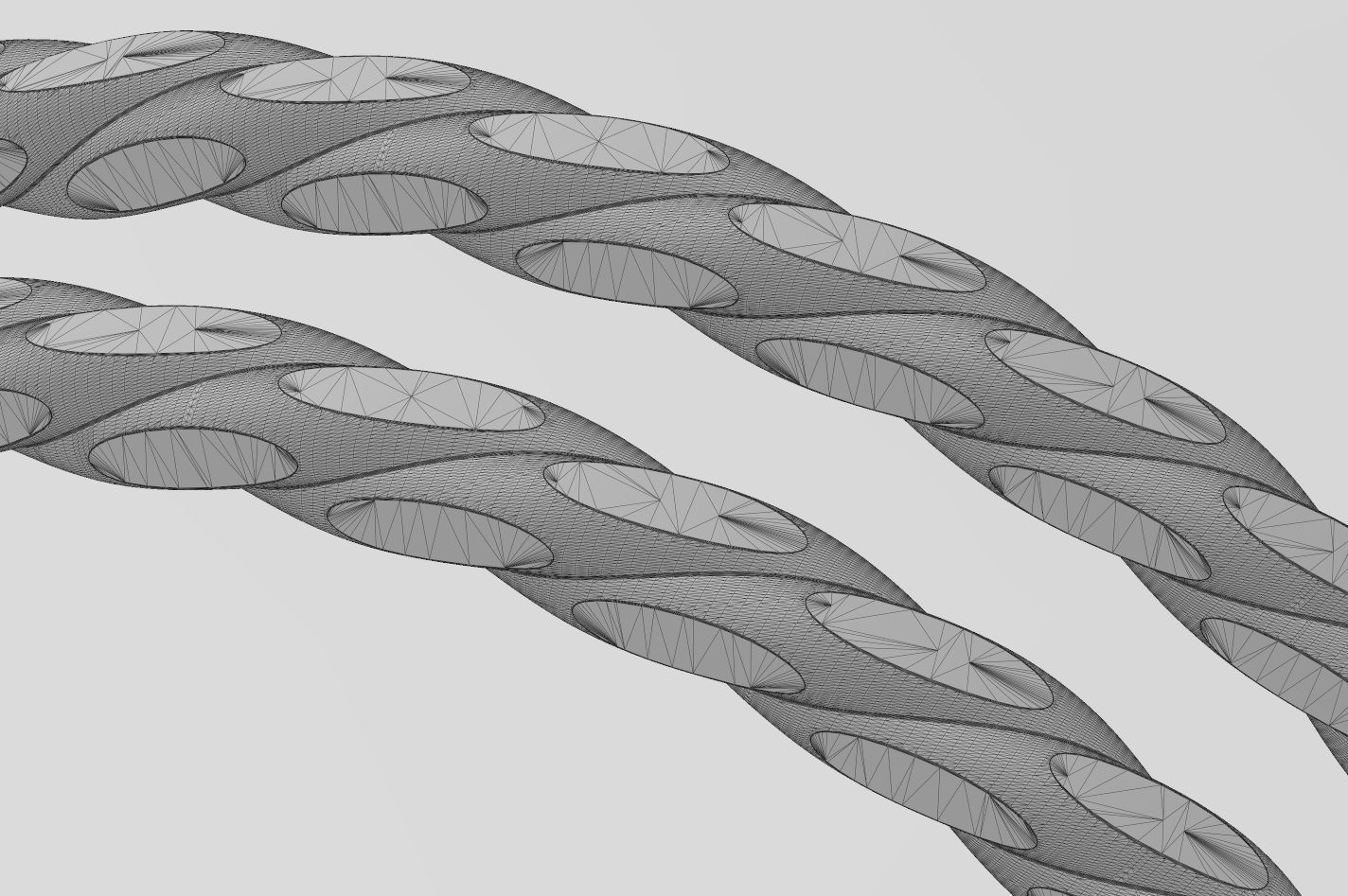 Faceted braided wire cuff bracelet 3D print model_15