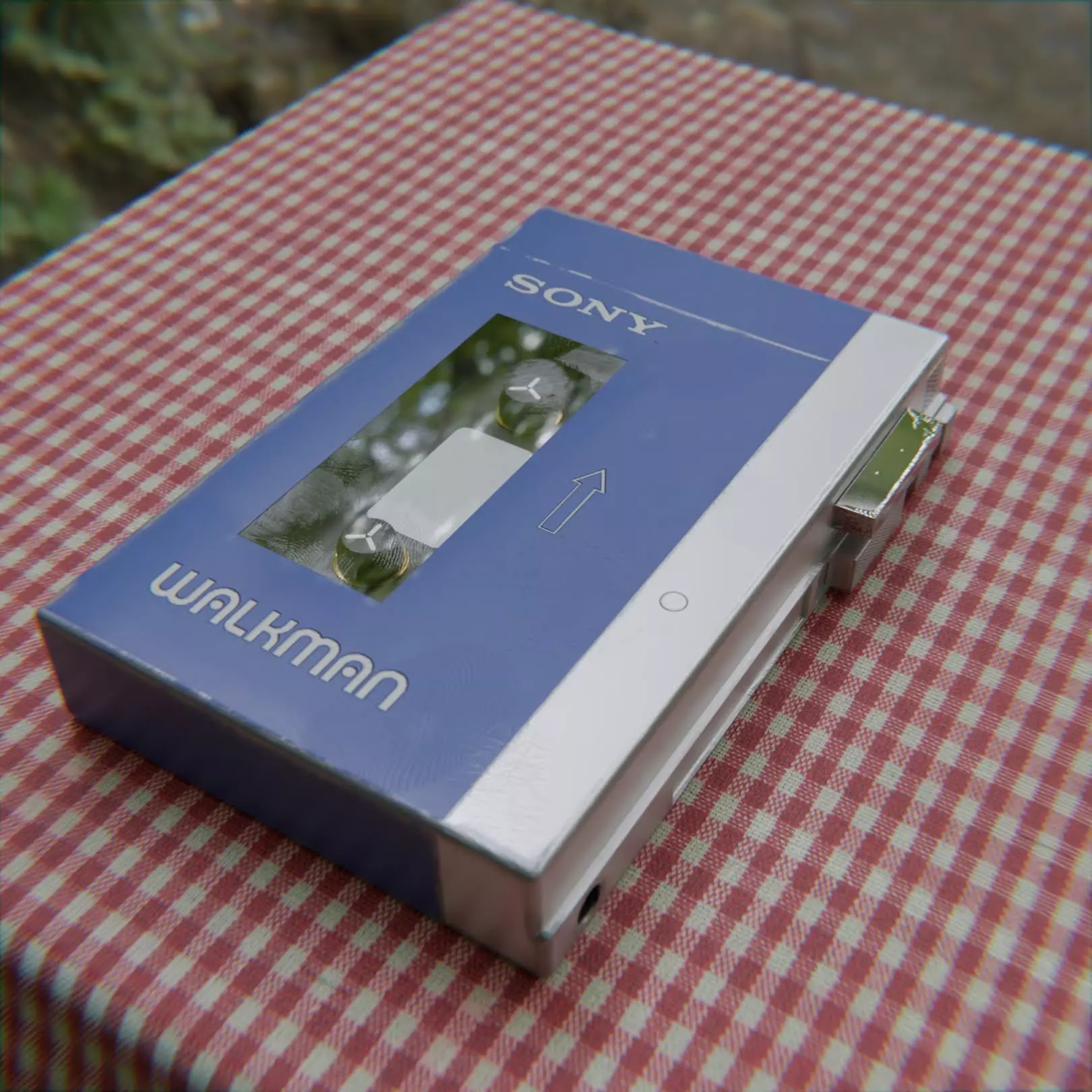 sony walkman blue retro low poly Low-poly 3D model