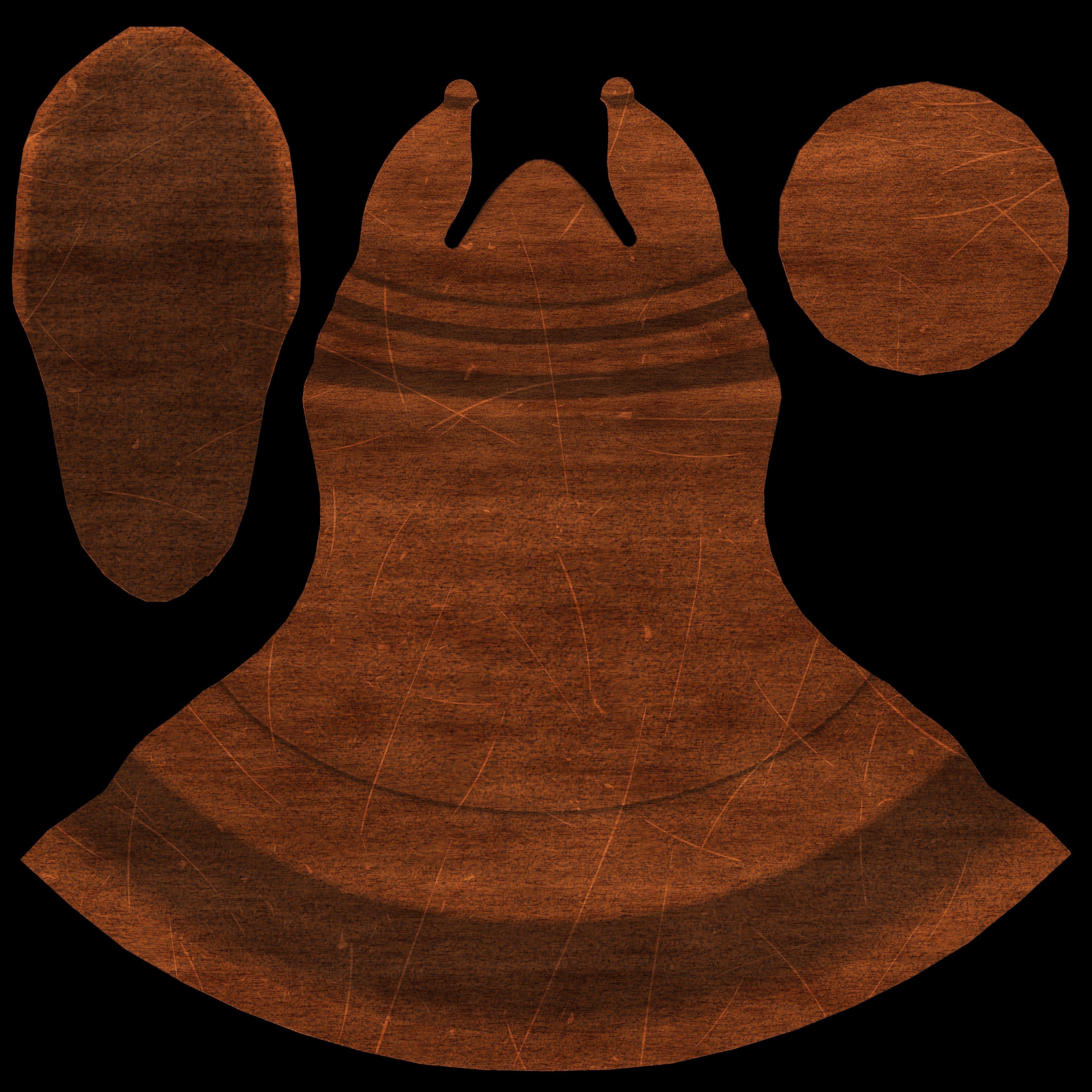 Chess game with old board and all pieces with textures  3D model_14