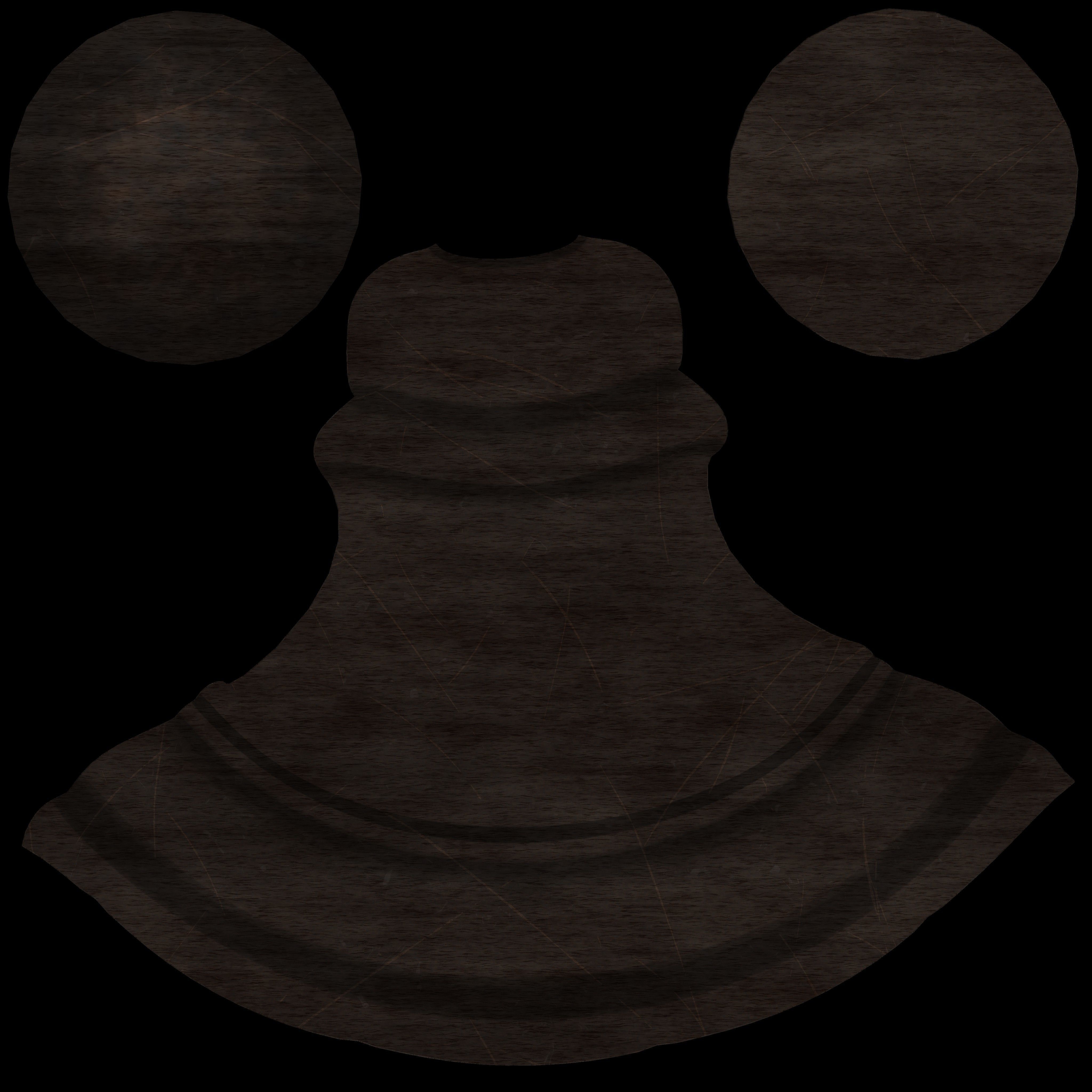 Chess game with old board and all pieces with textures  3D model_12