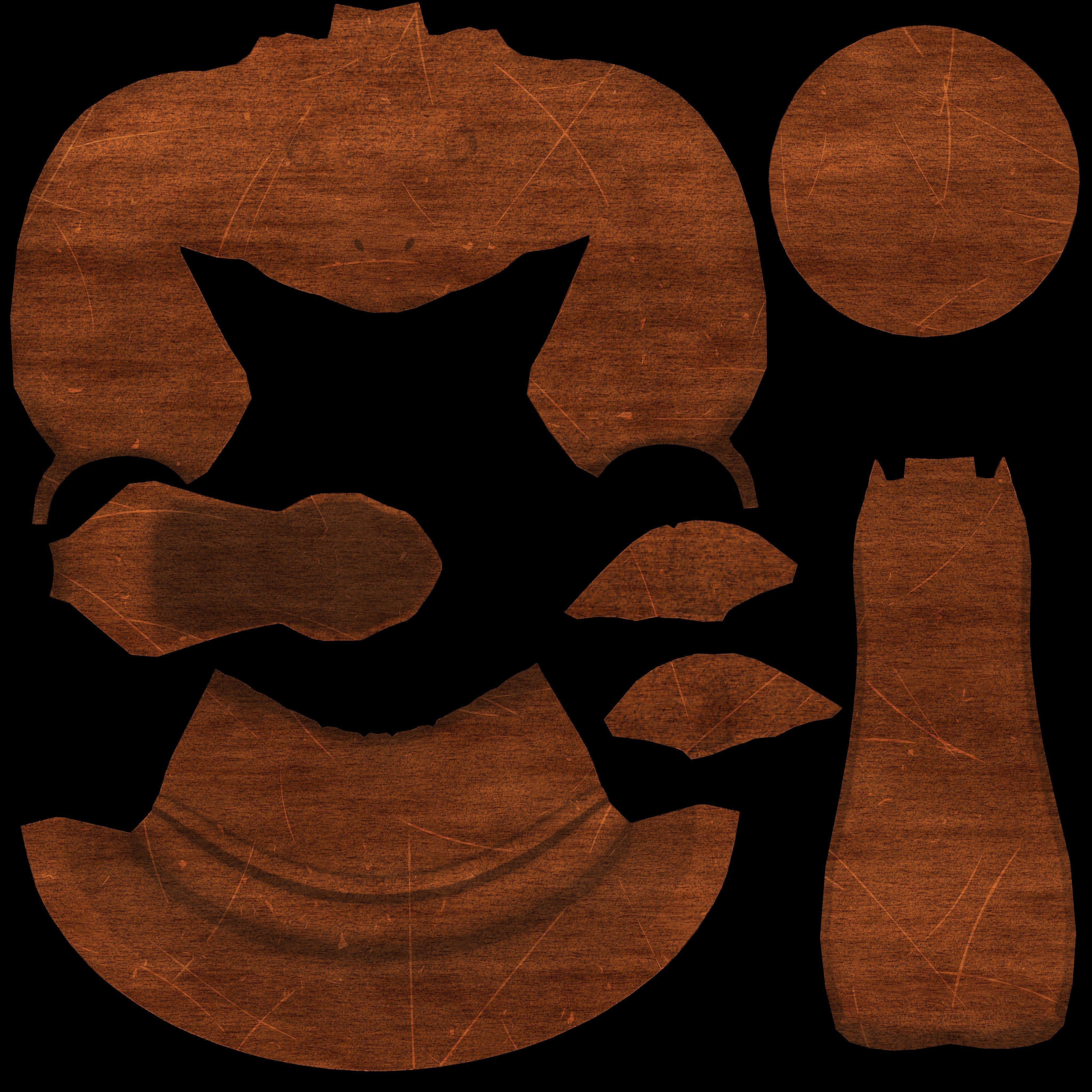 Chess game with old board and all pieces with textures  3D model_13