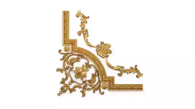 Classic decor ornament v-3D model 71 3D model